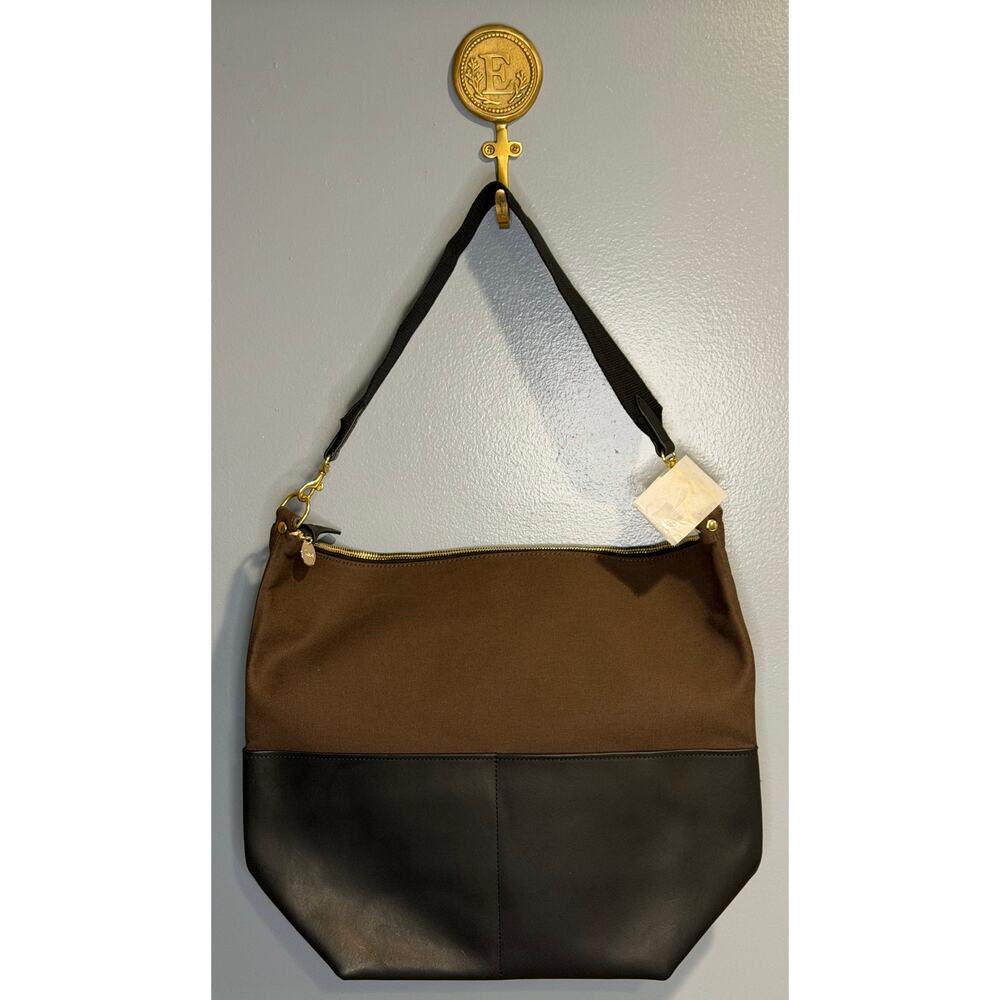 NWT Clare V. Sophie Canvas Leather Tote - Picture 6 of 14